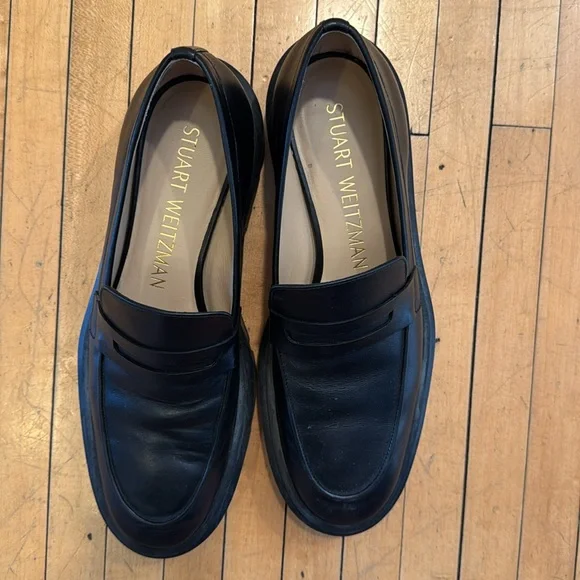 Stuart Weitzman // Ultralug Penny Loafer - Black - Picture 7 of 15